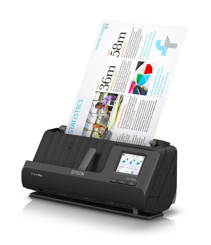 Epson WorkForce ES-C380W Wi-Fi Portable A4 Sheet-fed Document Scanner