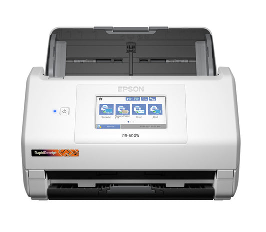 EPSON RapidReceipt™ RR-600W Wireless Duplex Touchscreen Desktop Receipt and Color Document Scanner