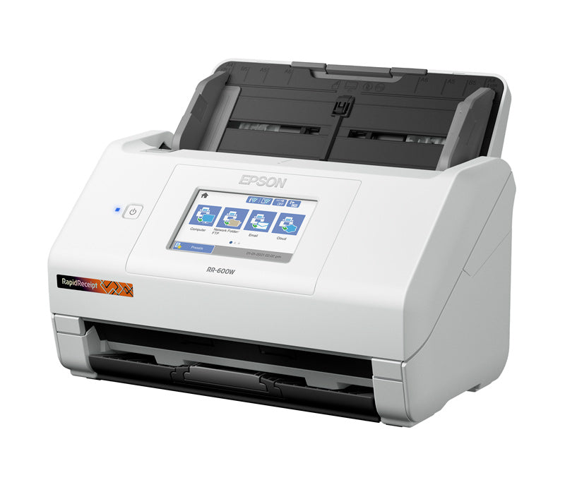EPSON RapidReceipt™ RR-600W Wireless Duplex Touchscreen Desktop Receipt and Color Document Scanner