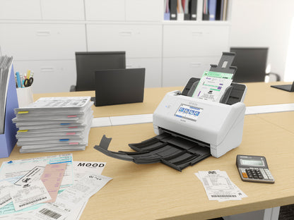 EPSON RapidReceipt™ RR-600W Wireless Duplex Touchscreen Desktop Receipt and Color Document Scanner