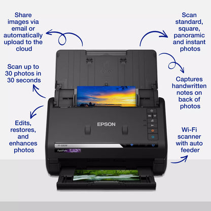 EPSON FastFoto FF-680W Scanner Wireless High-speed Photo Scanning System